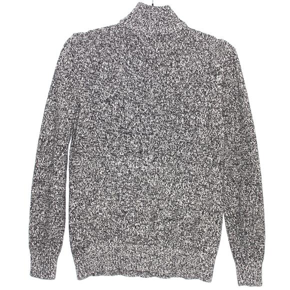 Polo Ralph Lauren Quarter Zip Knit Sweater In Heathered Grey Large - Picture 8 of 11